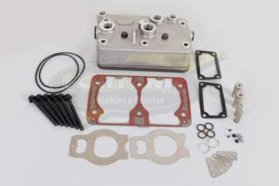 Foto de CABECOTE COMPRESSOR AR 2 CIL. SCANIA S4 (ANTIGO) - Marca Compatível